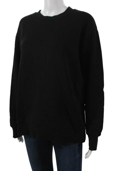 Cotton Citizen Womens Pullover Sweatshirt Black Crew Neck Long Sleeve Size S