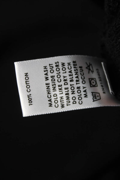 Cotton Citizen Womens Pullover Sweatshirt Black Crew Neck Long Sleeve Size S