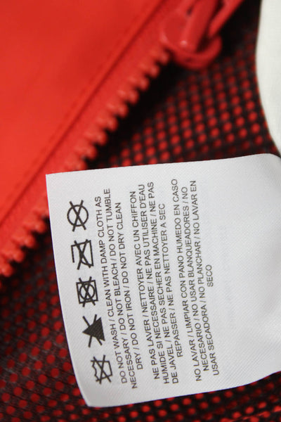 Converse Unisex Adults Rain Coat Orange Zip Polyurethane Long Sleeve Size S