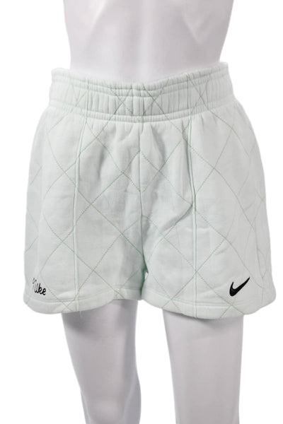 Nike Womens Athletic Argyle Cotton Drawstring Shorts Size M