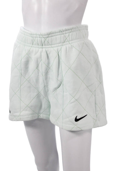 Nike Womens Athletic Argyle Cotton Drawstring Shorts Size M