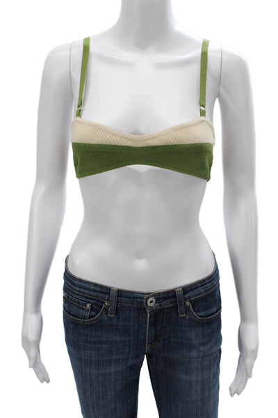 Bec & Bridge Womens Cropped V-Neck Colorblock Sleeveless Viscose Top Size 4