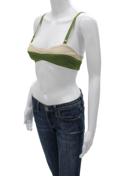 Bec & Bridge Womens Cropped V-Neck Colorblock Sleeveless Viscose Top Size 4