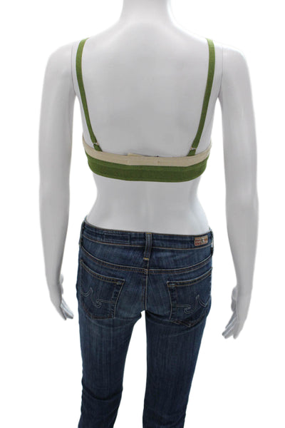 Bec & Bridge Womens Cropped V-Neck Colorblock Sleeveless Viscose Top Size 4