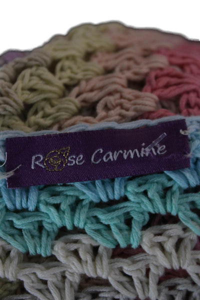 Rose Carmine Women Cardigan Multicolor Striped Long Sleeve Size One Size