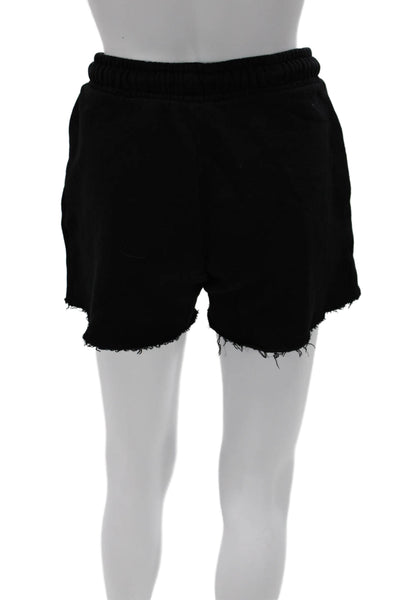 Cotton Citizen Women Sweat Shorts Black Drawstring Size XS