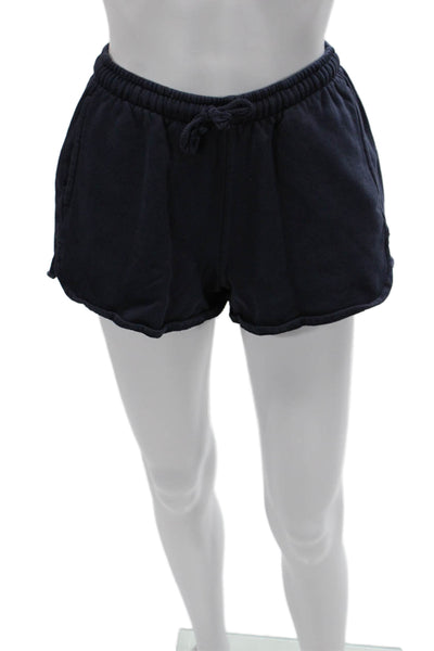 John Galt Teens Sweat Shorts Blue Cotton Drawstring Size S