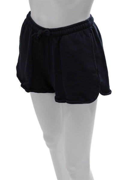 John Galt Teens Sweat Shorts Blue Cotton Drawstring Size S