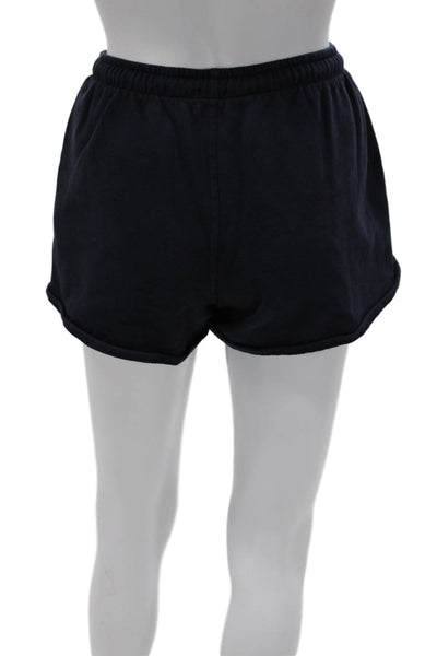 John Galt Teens Sweat Shorts Blue Cotton Drawstring Size S