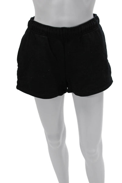 TNA Women Boyfriend Cotton Shorts Black Pull On Size S