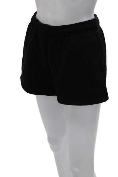 TNA Women Boyfriend Cotton Shorts Black Pull On Size S