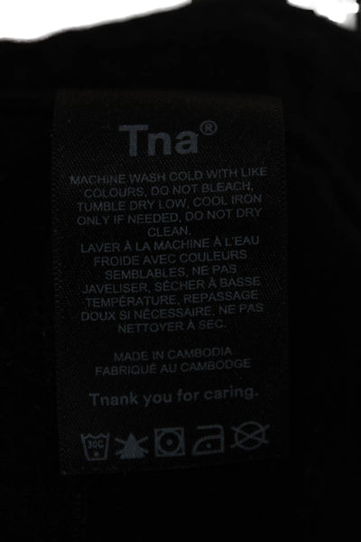 TNA Women Boyfriend Cotton Shorts Black Pull On Size S