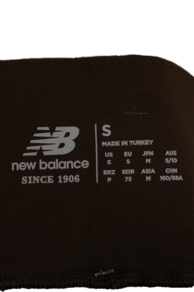 New Balance Womens Biker Shorts Brown Polyester Blend Size S