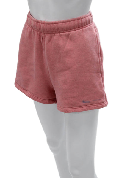 TNA Womens Sweat Shorts Pink Cotton Drawstring Solid Spring Size S
