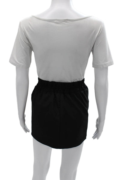 Zara Women Cargo Skirt Black Polyester Short Size M