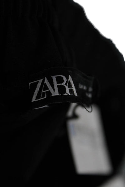 Zara Women Cargo Skirt Black Polyester Short Size M
