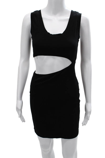 Cotton Citizen Womens Bodycon Dress Black Scoop Neck Sleeveless Short Size S