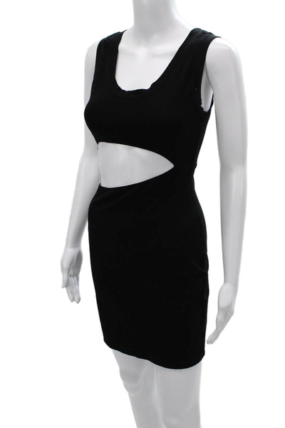 Cotton Citizen Womens Bodycon Dress Black Scoop Neck Sleeveless Short Size S