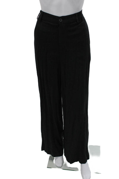 Z Supply Women Dress Pants Black Rayon Button 32 Inseam Size L
