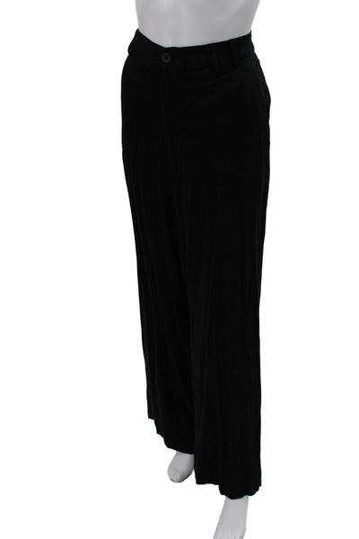 Z Supply Women Dress Pants Black Rayon Button 32 Inseam Size L