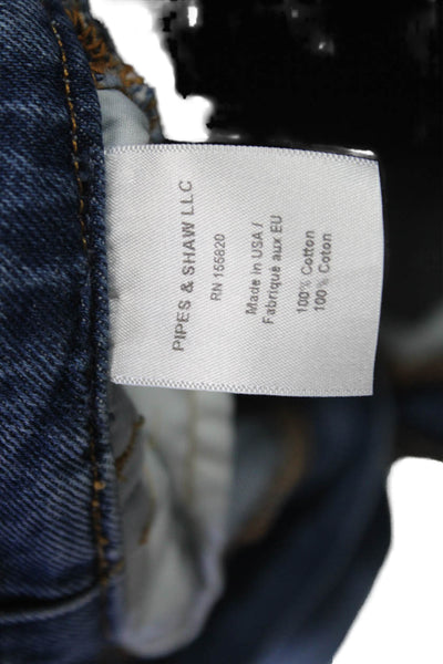Veronica Beard Women Paperbag Jeans High Rise Blue Button 26 Inseam Size 24