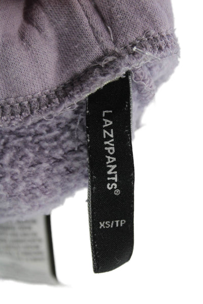 Lazypants Unisex Adults Sweatpants Purple Cotton Pull On Size XS
