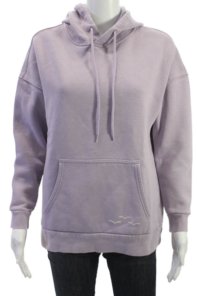 Lazypants Women Pullover Hoodie Purple Cotton Long Sleeve Size XS
