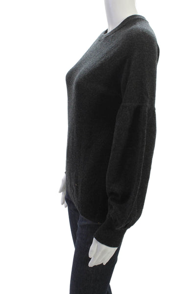 Autumn Cashmere Women Pullover Sweater Gray Cashmere Crew Neck Size XS