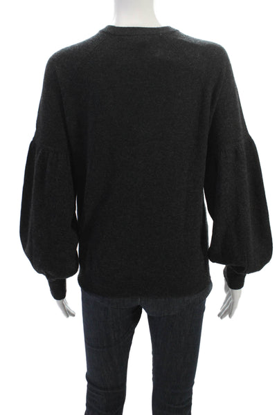 Autumn Cashmere Women Pullover Sweater Gray Cashmere Crew Neck Size XS