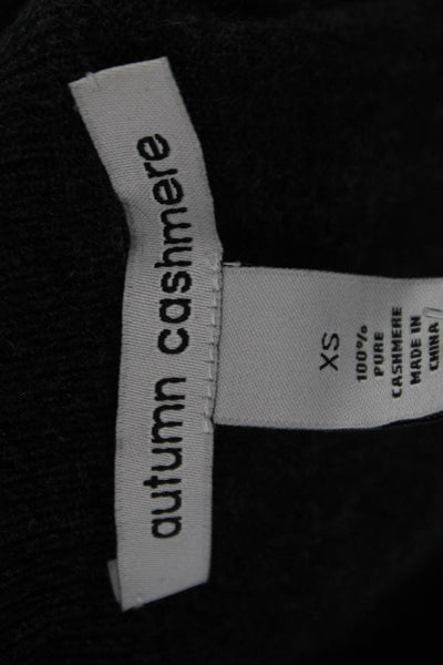 Autumn Cashmere Women Pullover Sweater Gray Cashmere Crew Neck Size XS