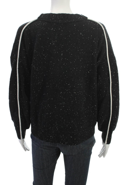Brochu Walker Womens Cashmere Striped Crew Neck Pullover Sweater Black Size XS