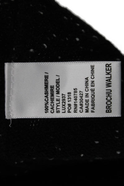 Brochu Walker Womens Cashmere Striped Crew Neck Pullover Sweater Black Size XS