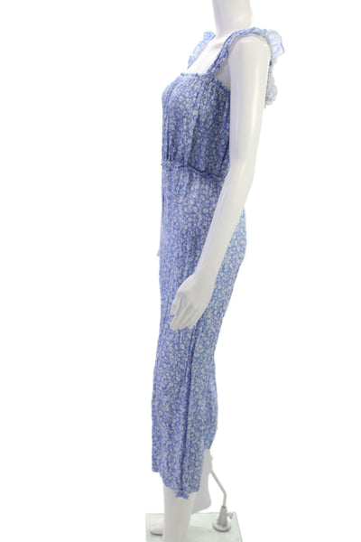 Intermix Women Multicolor Floral Square Neck Sleeveless Rayon Jumpsuit Size 0