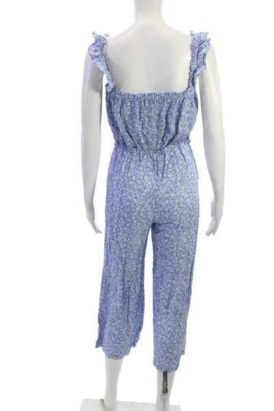 Intermix Women Multicolor Floral Square Neck Sleeveless Rayon Jumpsuit Size 0