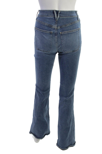 Veronica Beard Womens Flared Jeans Blue High Rise Button Size 24