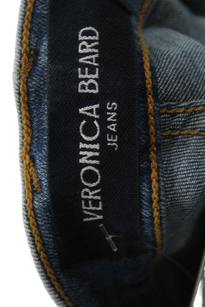 Veronica Beard Womens Flared Jeans Blue High Rise Button Size 24