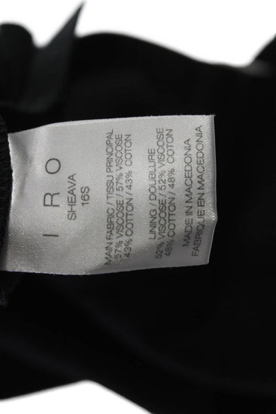 IRO Womens Cropped Black Viscose Tie Waist Pants Size 34