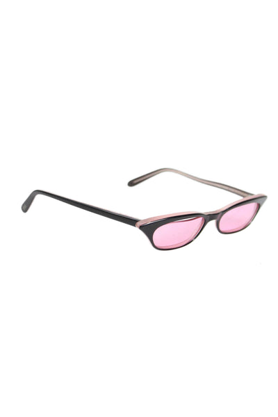 Jean LaFont Womens Acapulco Pink Lenses Cat Eyes Sunglasses Black Pink