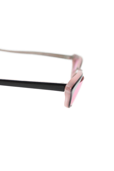 Jean LaFont Womens Acapulco Pink Lenses Cat Eyes Sunglasses Black Pink