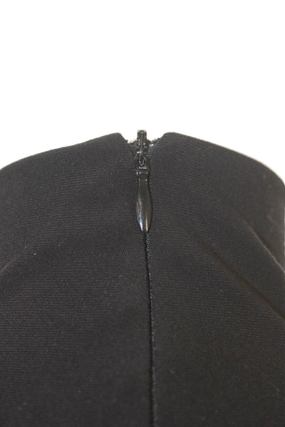 Norma Kamali Womens Cropped Black Turtleneck Long Sleeve T-Shirt Size XS