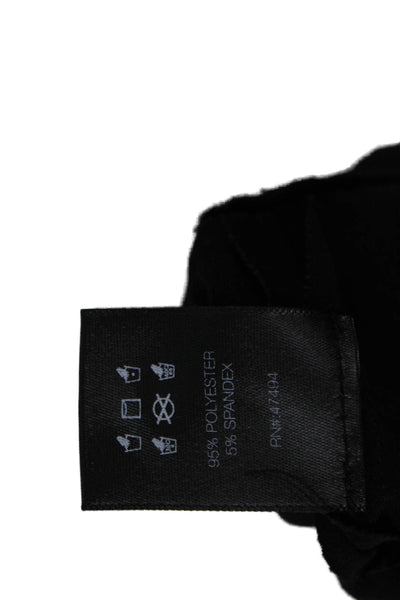 Norma Kamali Womens Cropped Black Turtleneck Long Sleeve T-Shirt Size XS