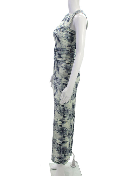 Isalis Women Multicolor Geometric Maxi Set Sleeveless Round Neck Size S