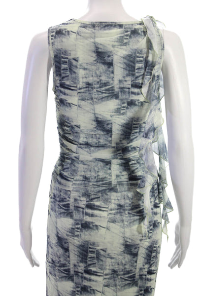 Isalis Women Multicolor Geometric Maxi Set Sleeveless Round Neck Size S