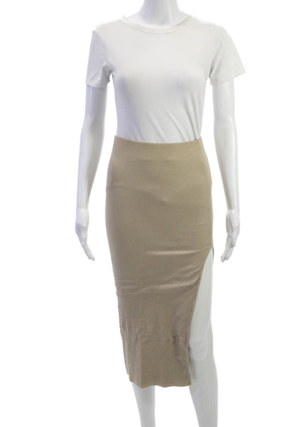Cotton Citizen Women Beige Straight Pencil Skirt Size S