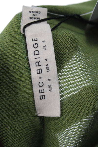 Bec & Bridge Womens Viscose Green Maxi Skirt Pull On Size 4