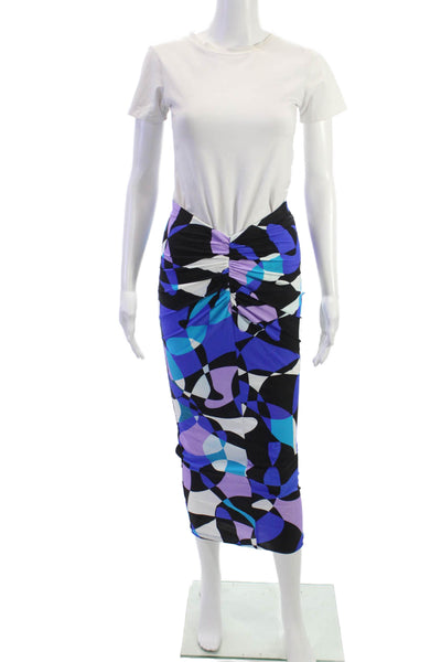 New Arrivals Women Set V-Neck Long Sleeve Geometric Multicolor Size 36