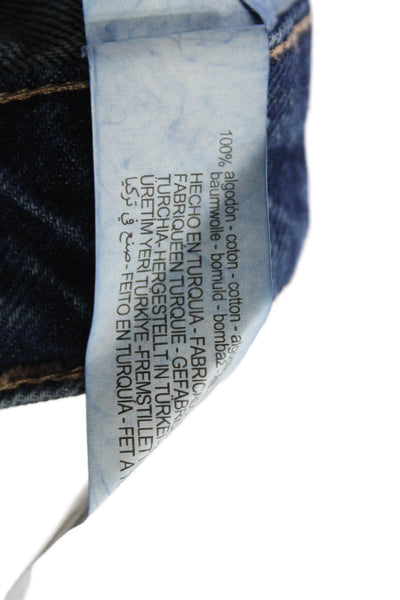Zara Womens High Rise Straight Jeans Blue Size 6