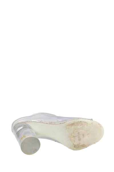 Givenchy Women's Open Toe Transparent PVC mules Sandals Size 39
