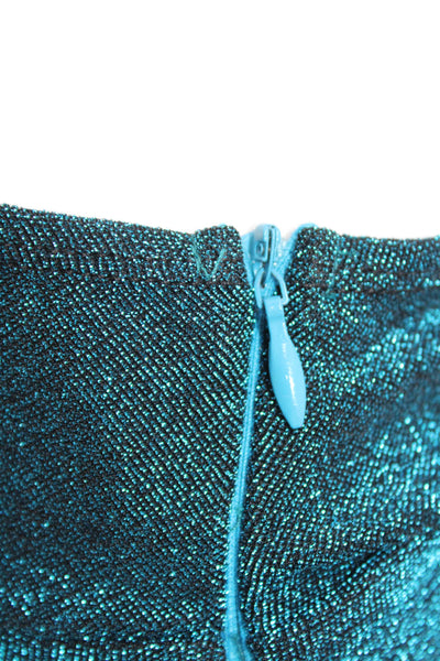 Sonya Womens Wrap Skirt Long Blue Nylon Blend Zip Size 2