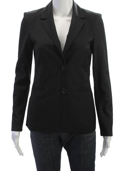Derek Lam Womens Blazer Black Wool Button Long Sleeve Size 2
